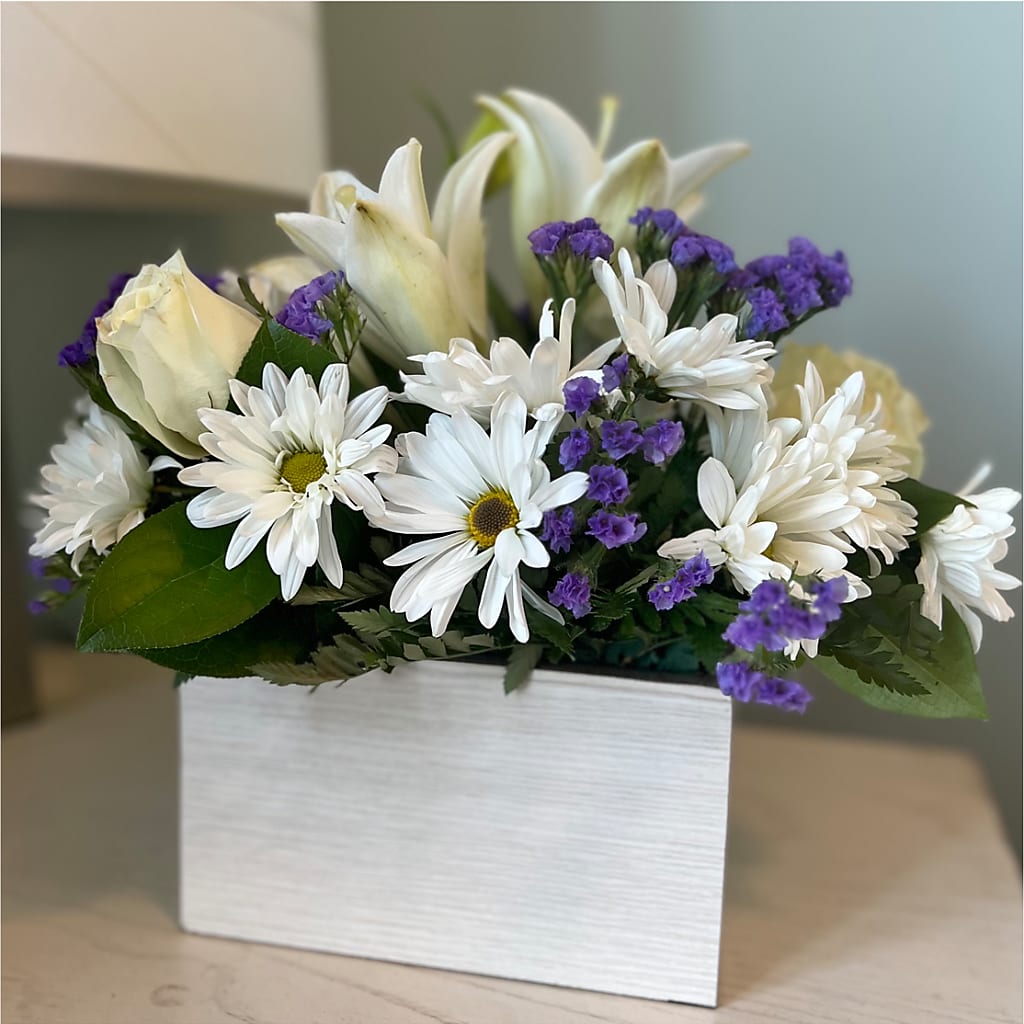 Beyond Blue Box Bouquet – Open Blooms Chantilly, Chantilly VA