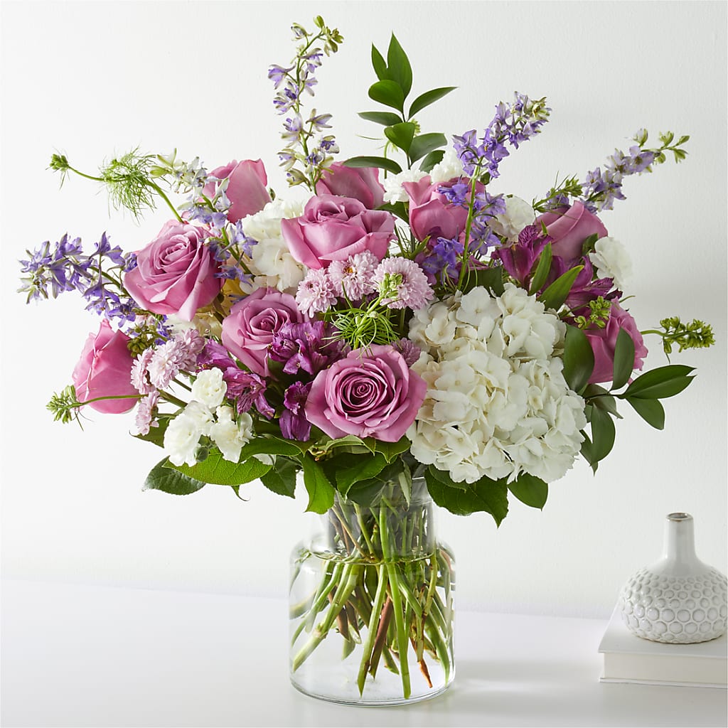 Violet Caress Bouquet – Open Blooms Chantilly, Chantilly VA