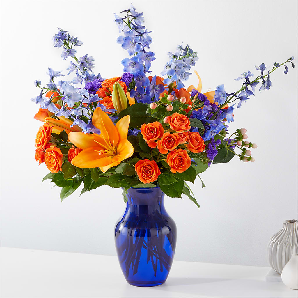 Radiant Citrus Bouquet – Open Blooms Chantilly, Chantilly VA