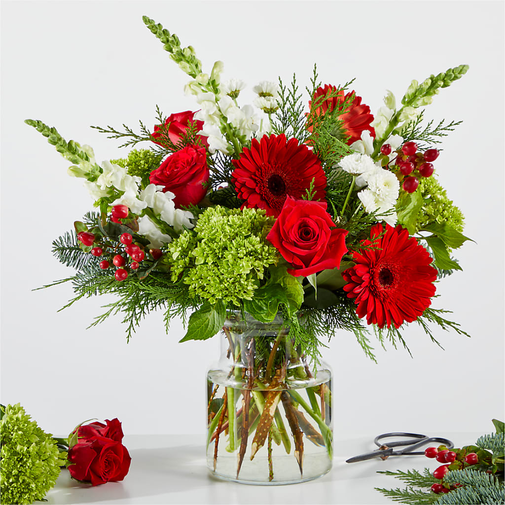Merry Moment Bouquet – A Florist Original – Open Blooms Chantilly, Chantilly VA