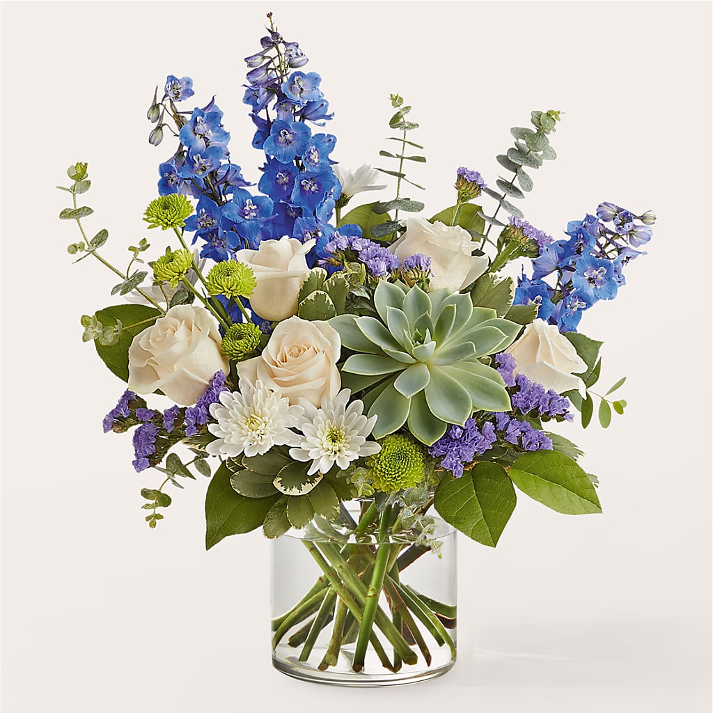 Cerulean Waves Bouquet – Open Blooms Chantilly, Chantilly VA