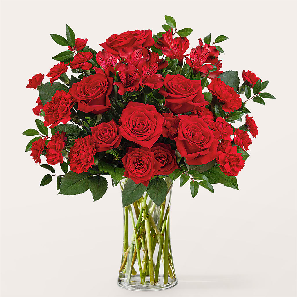 Brilliant Ruby Bouquet – Open Blooms Chantilly, Chantilly VA
