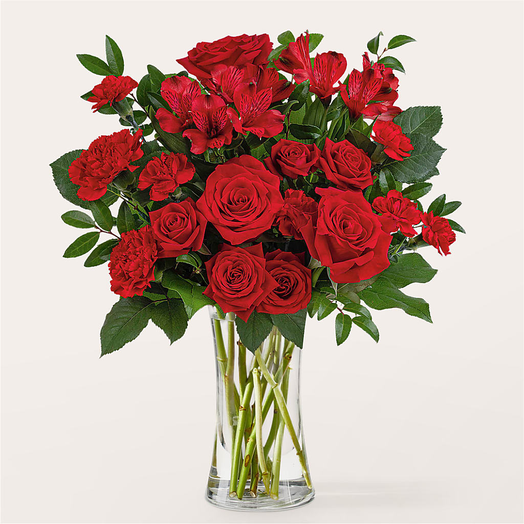 Brilliant Ruby Bouquet – Open Blooms Chantilly, Chantilly VA