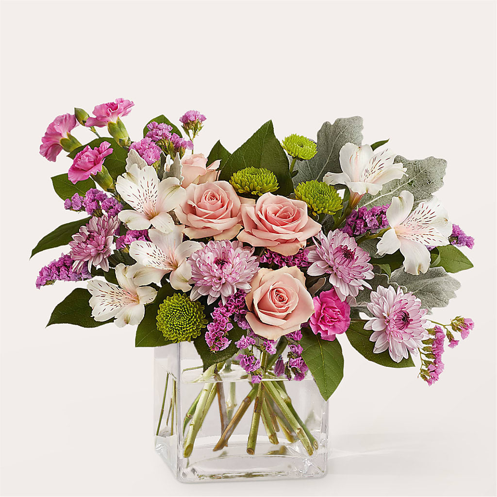 Pink Suede Bouquet – Open Blooms Chantilly, Chantilly VA