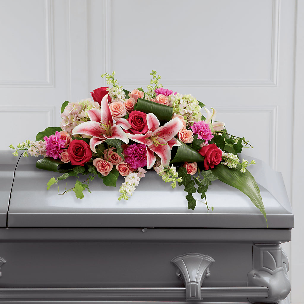 Splendid Grace Casket Spray – Open Blooms Chantilly, Chantilly VA