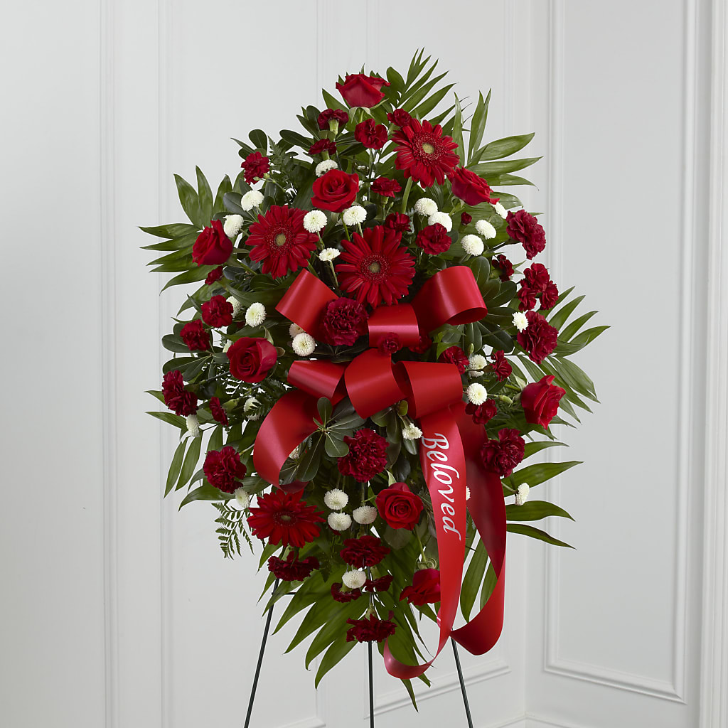Treasured Memories Standing Spray – Open Blooms Chantilly, Chantilly VA