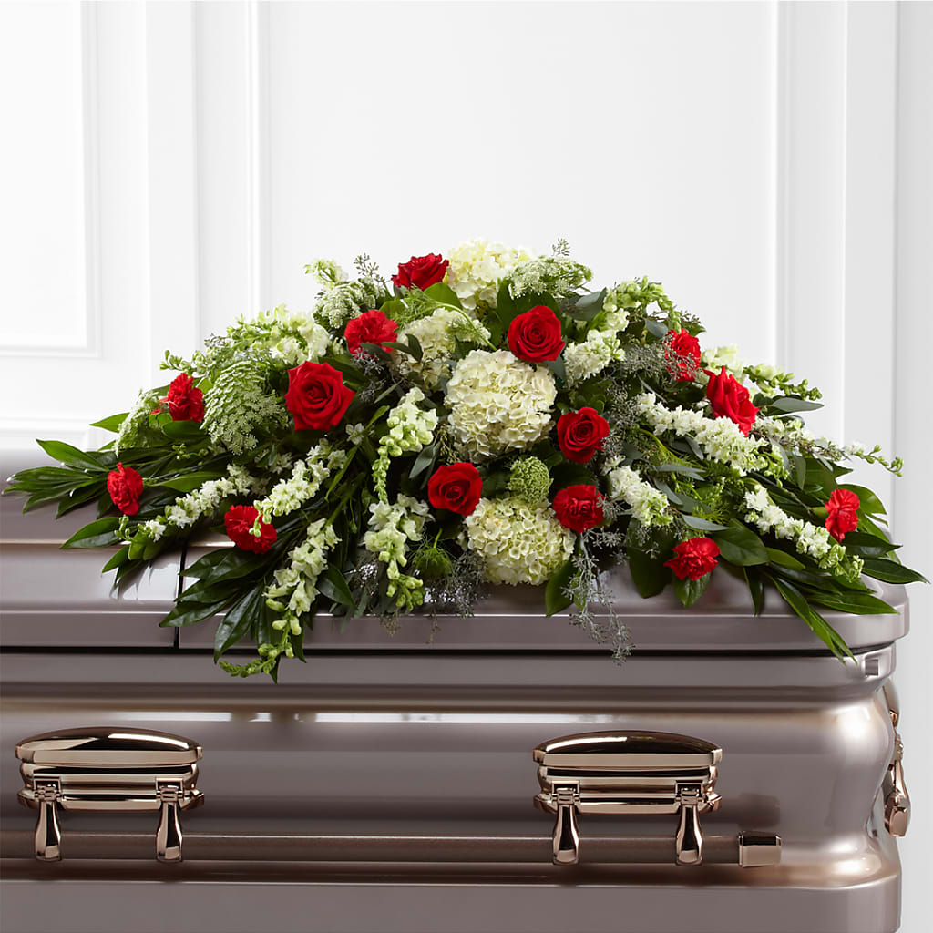 Sincerity Casket Spray – Open Blooms Chantilly, Chantilly VA
