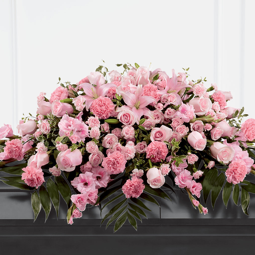 Garden of Comfort Casket Spray (Standard) – Open Blooms Chantilly, Chantilly VA