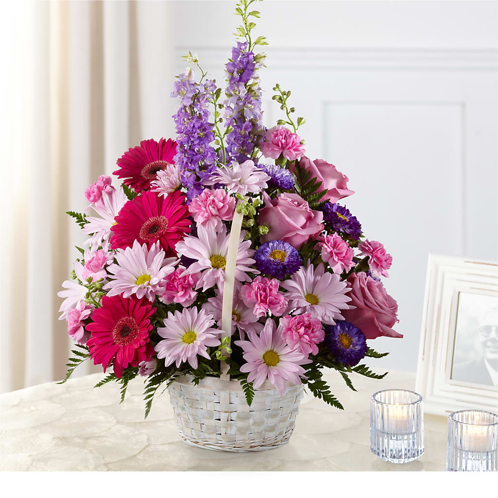 Pastel Peace Basket – Open Blooms Chantilly, Chantilly VA