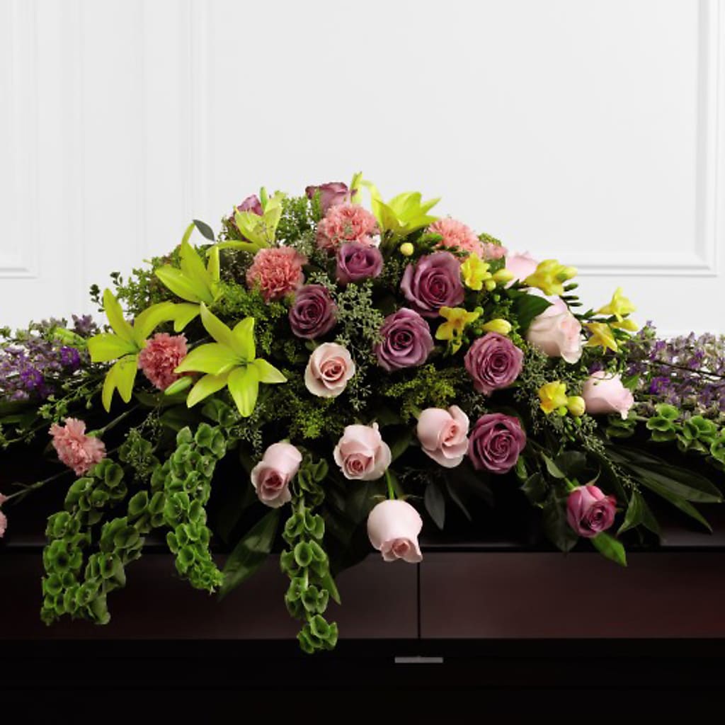 Forever Beloved Casket Spray – Open Blooms Chantilly, Chantilly VA