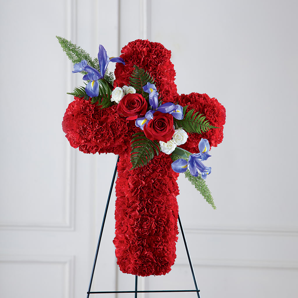 Faithful Hero Floral Cross – Open Blooms Chantilly, Chantilly VA