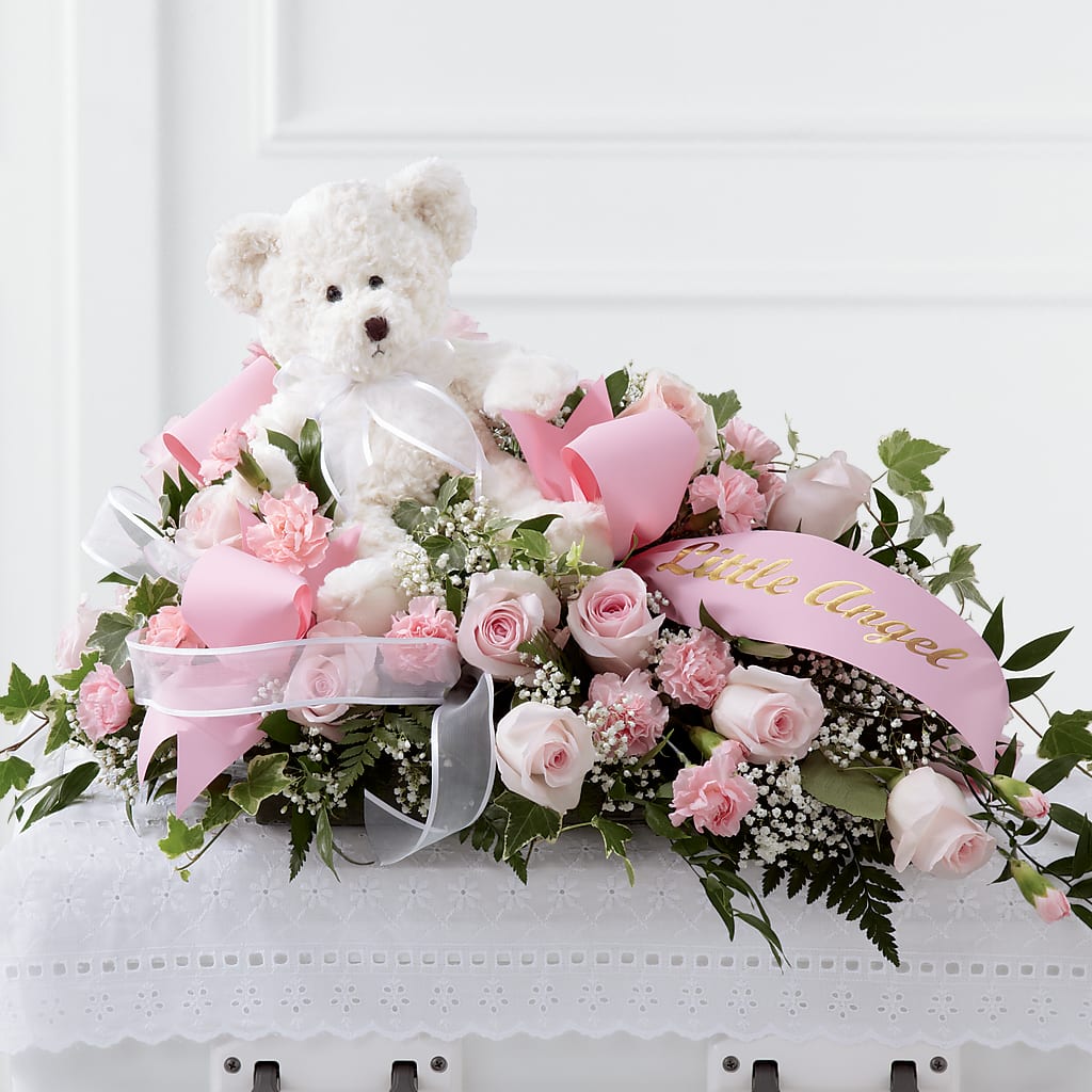 Touch of Sympathy Casket Spray – Open Blooms Chantilly, Chantilly VA