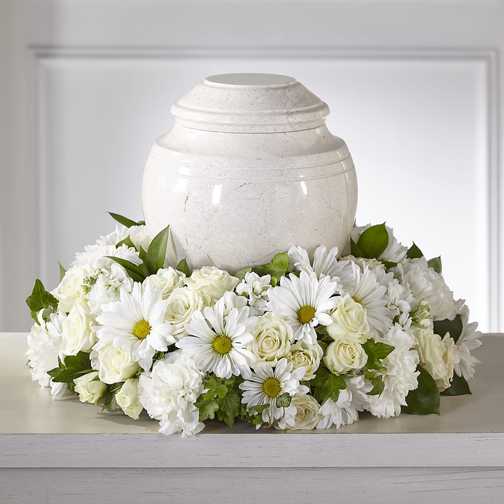 Ivory Gardens Cremation Adornment – Open Blooms Chantilly, Chantilly VA