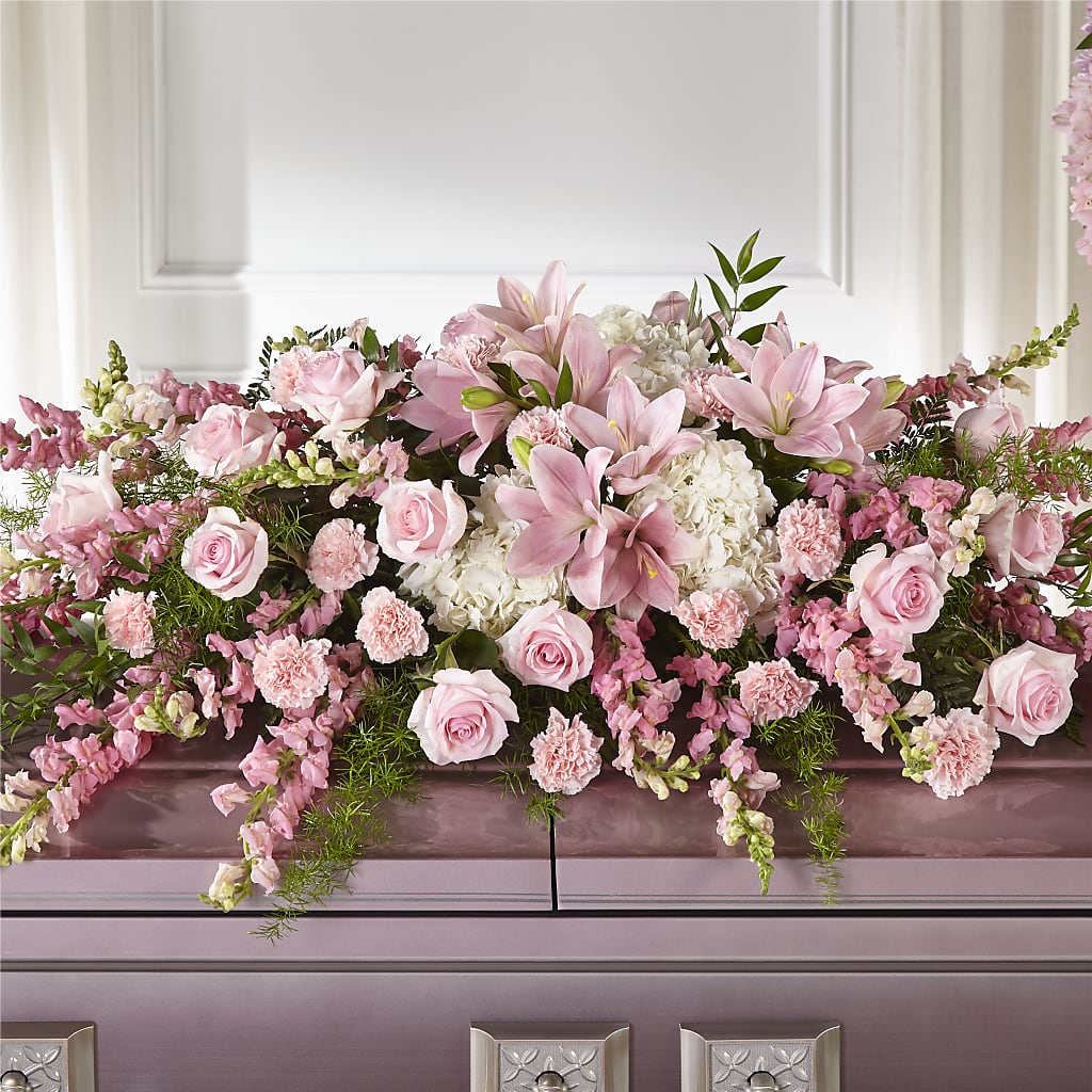 Life & Remembrance Casket Spray – Open Blooms Chantilly, Chantilly VA