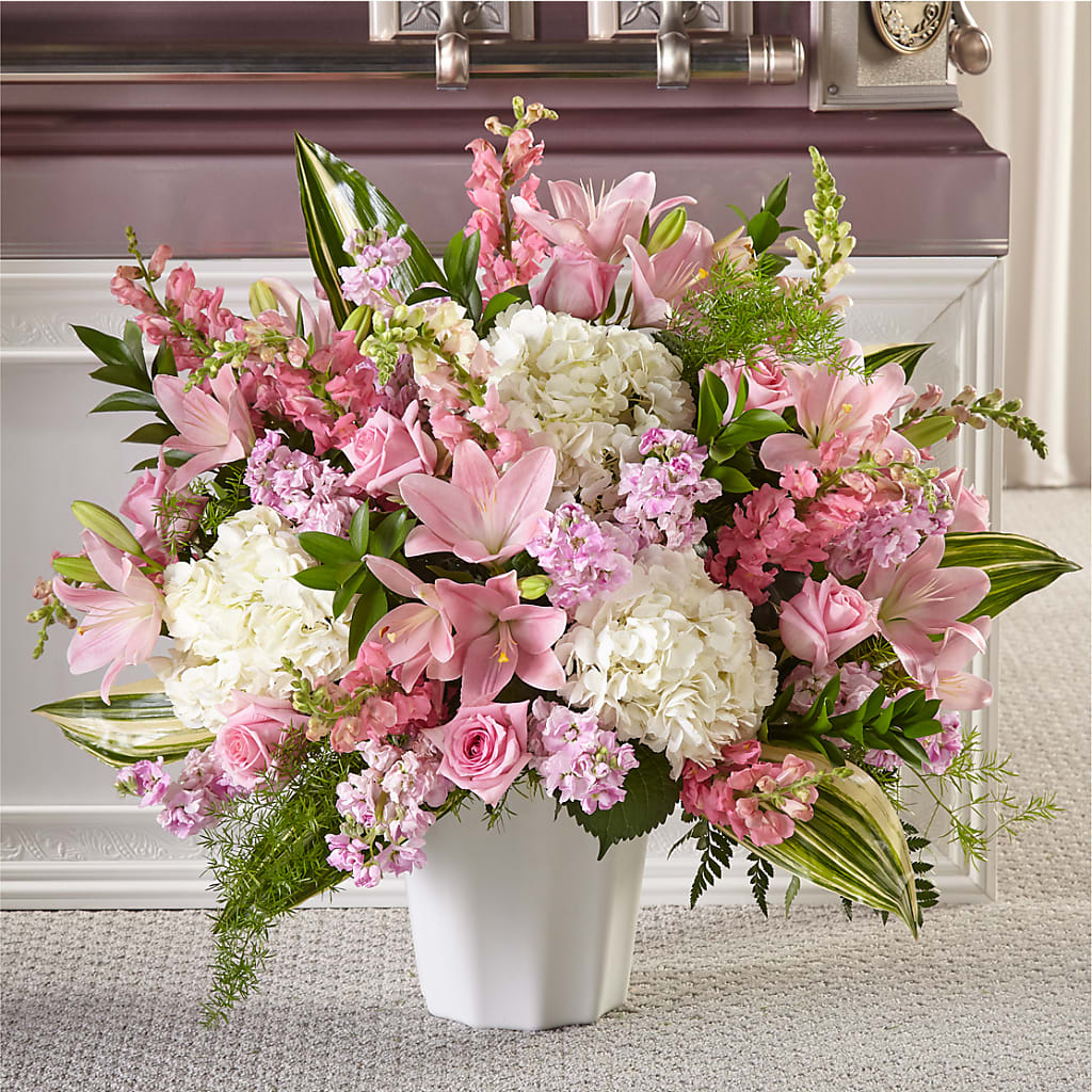 Simply Serene Floor Basket – Open Blooms Chantilly, Chantilly VA