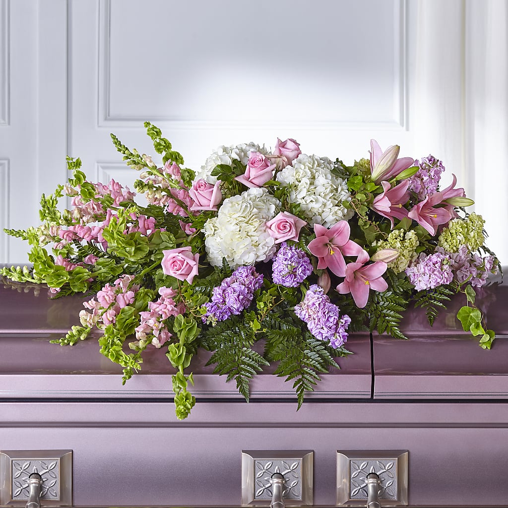 Life's Gratitude Casket Spray – Open Blooms Chantilly, Chantilly VA