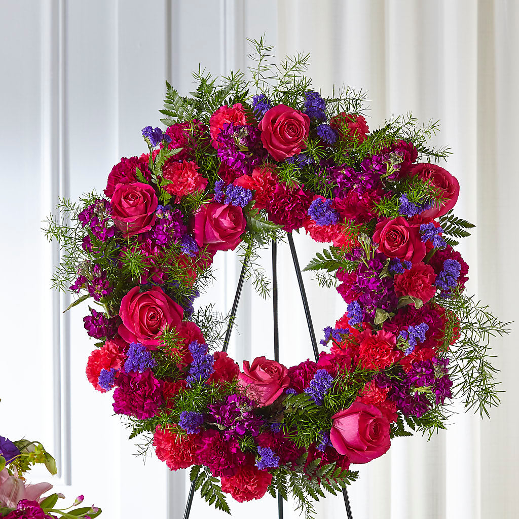 Calming Colors Wreath – Open Blooms Chantilly, Chantilly VA