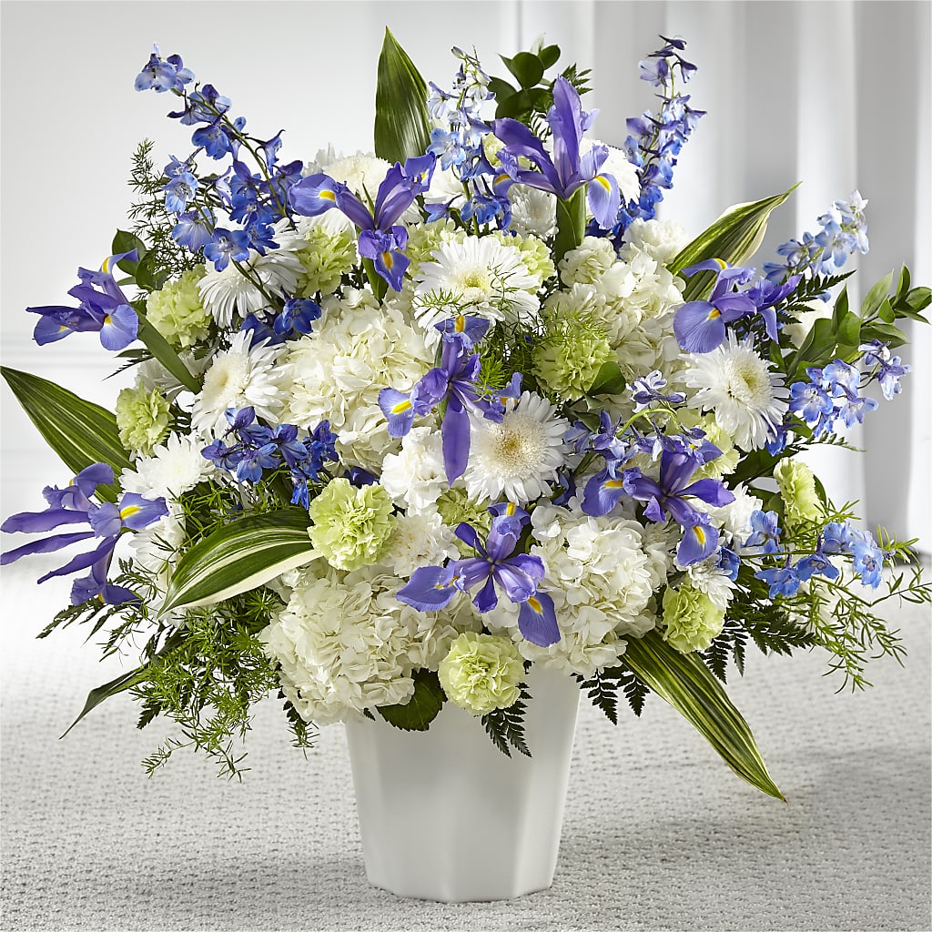 Soft Serenity Floor Basket – Open Blooms Chantilly, Chantilly VA