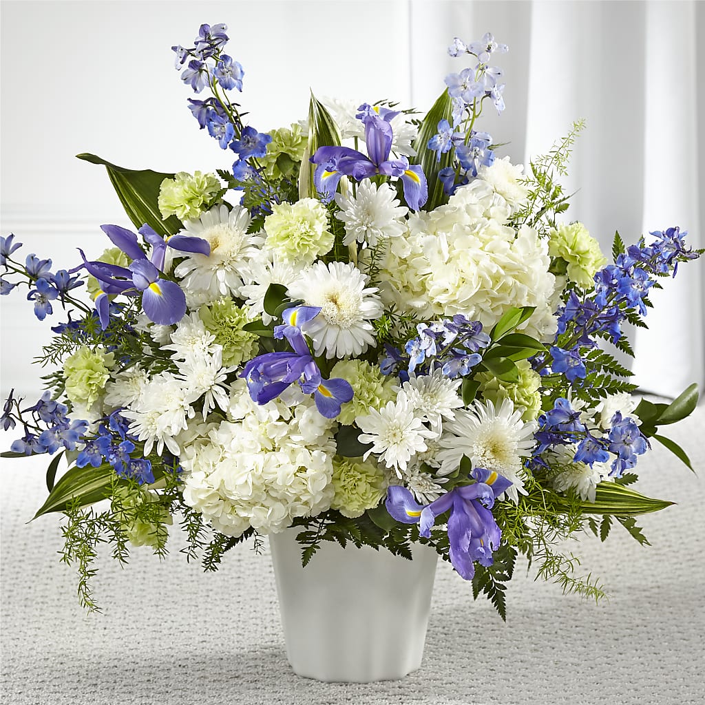 Soft Serenity Floor Basket – Open Blooms Chantilly, Chantilly VA
