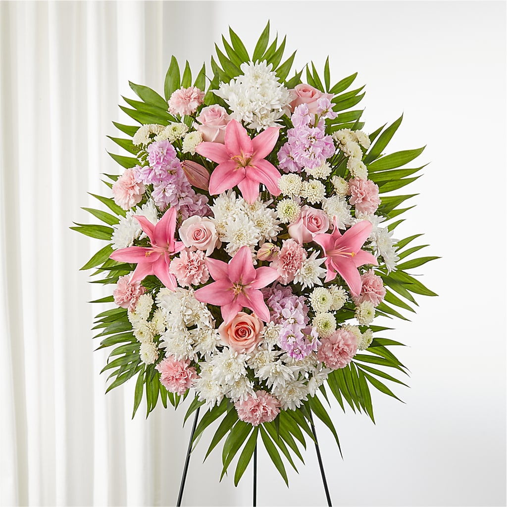 Offering Solace Standing Spray – Open Blooms Chantilly, Chantilly VA