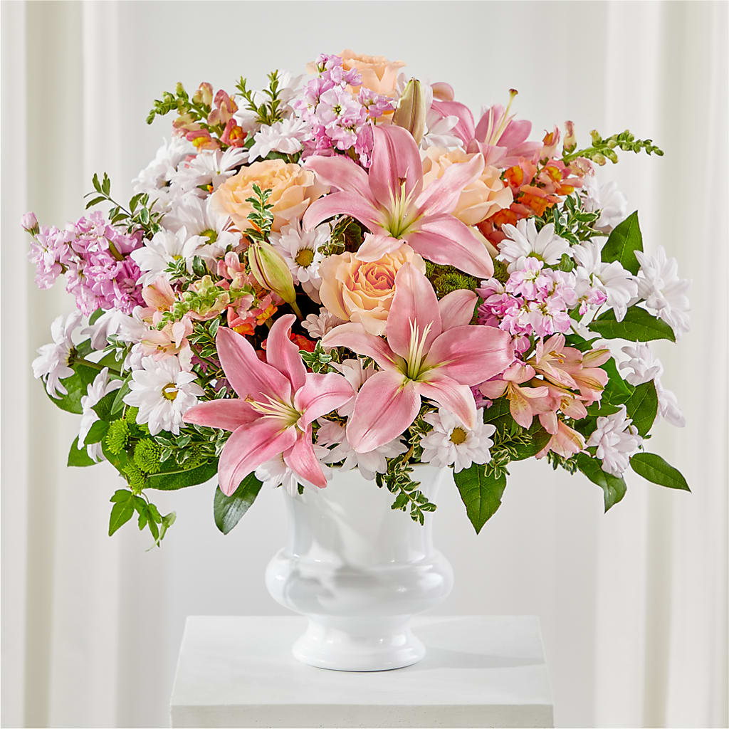 Heartfelt Gesture Urn Arrangement – Open Blooms Chantilly, Chantilly VA