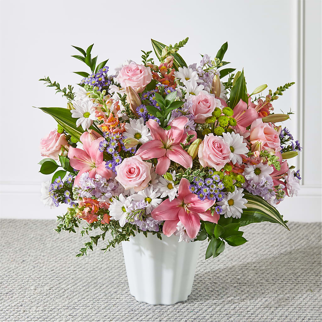 Abundant Compassion Floor Basket – Open Blooms Chantilly, Chantilly VA
