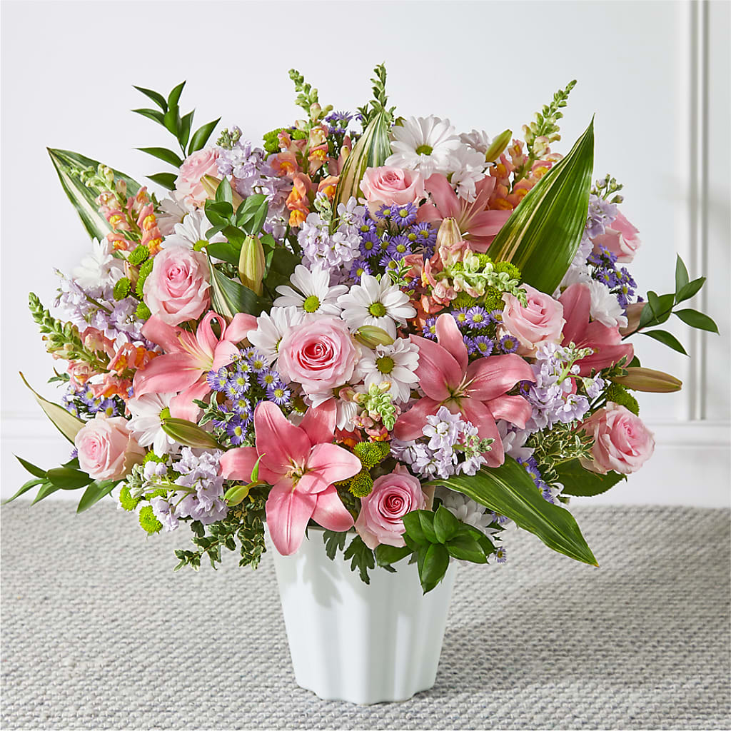 Abundant Compassion Floor Basket – Open Blooms Chantilly, Chantilly VA