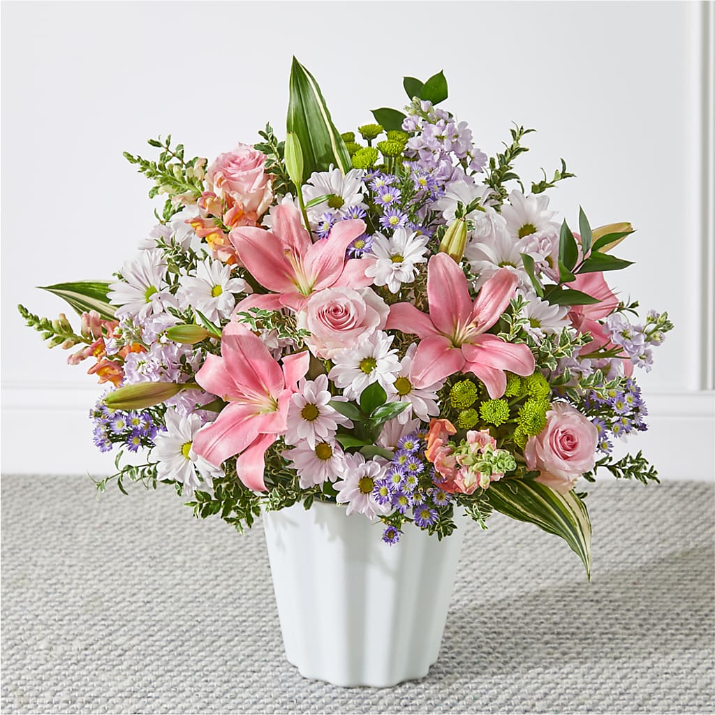 Abundant Compassion Floor Basket – Open Blooms Chantilly, Chantilly VA