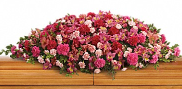 A Life Loved Casket Spray – Open Blooms Chantilly, Chantilly VA