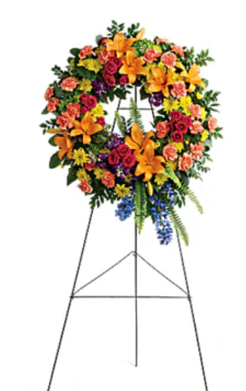 Colorful Serenity Wreath – Open Blooms Chantilly, Chantilly VA