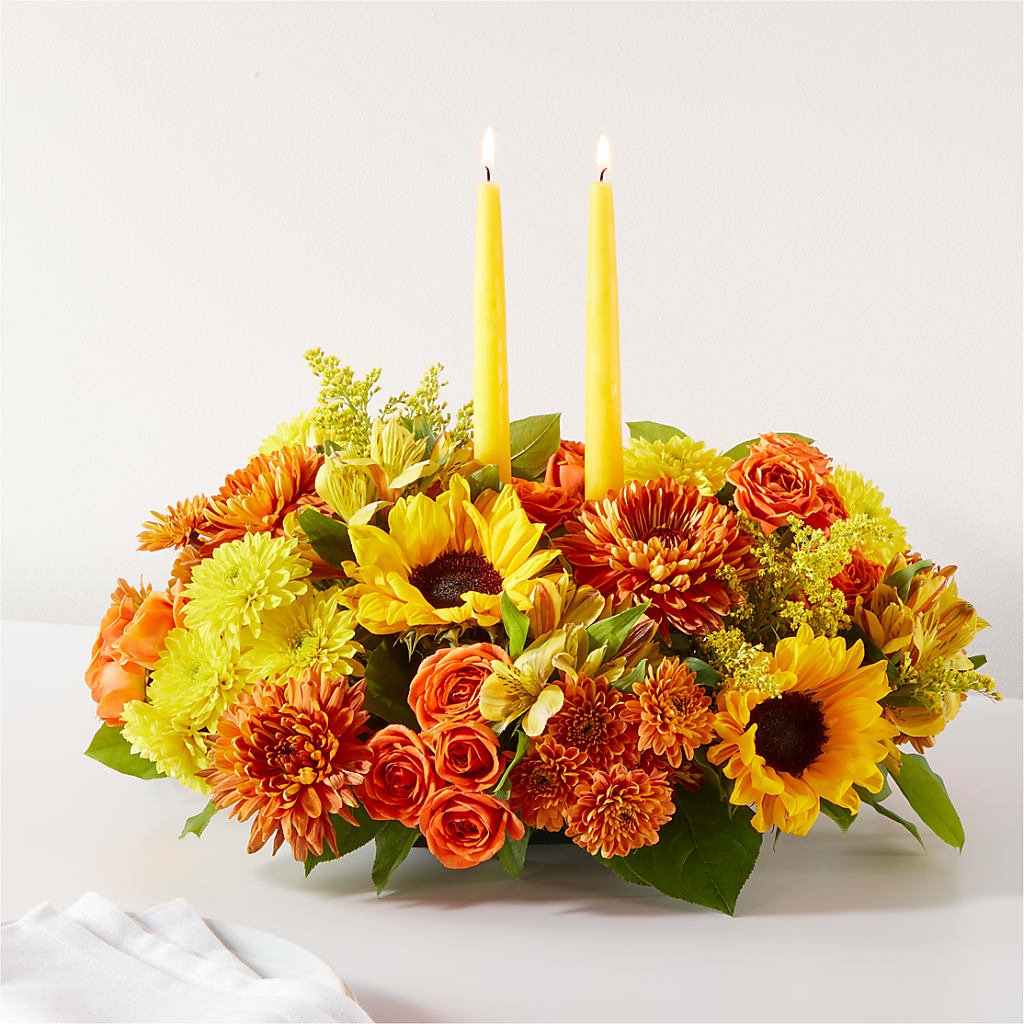 Autumn Harmony Centerpiece – Open Blooms Chantilly, Chantilly VA