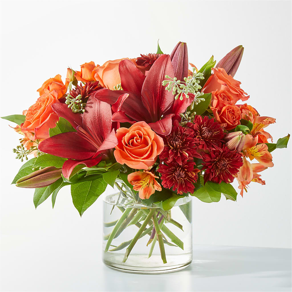 Crimson Leaves Bouquet – Open Blooms Chantilly, Chantilly VA