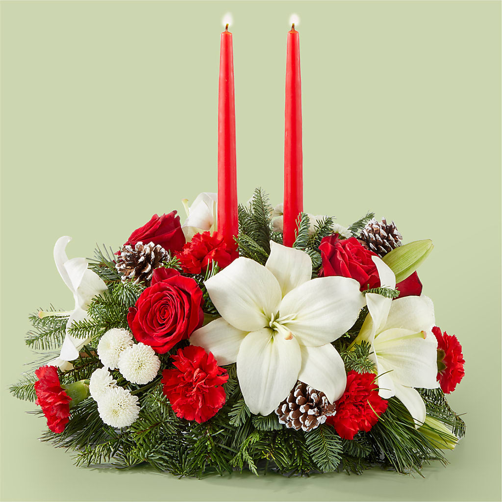 Seasonal Festivities Centerpiece – Open Blooms Chantilly, Chantilly VA