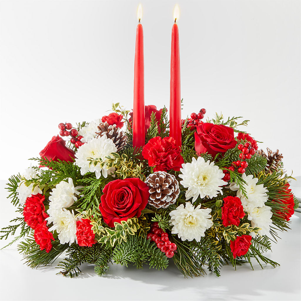 Holiday Soiree Centerpiece – Open Blooms Chantilly, Chantilly VA