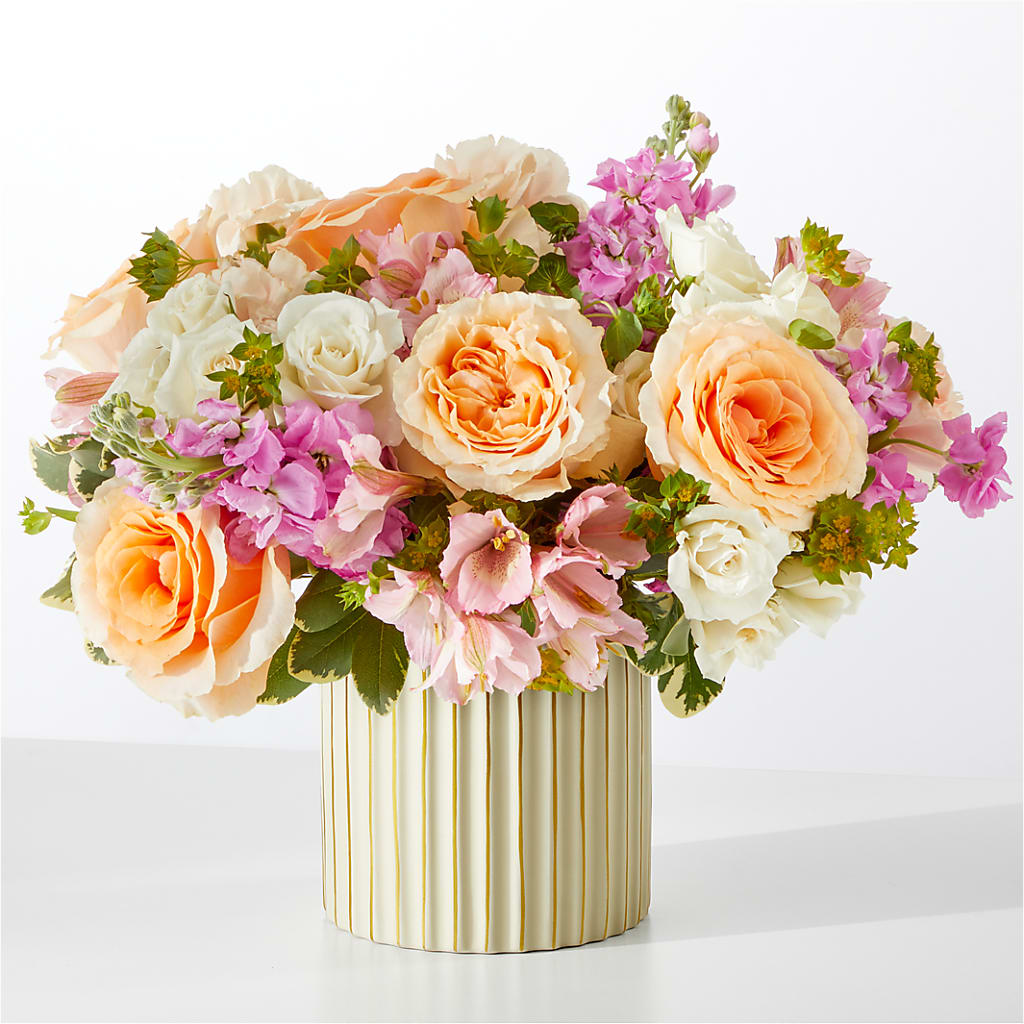 Paradise Bouquet with Ivory Vase – Open Blooms Chantilly, Chantilly VA