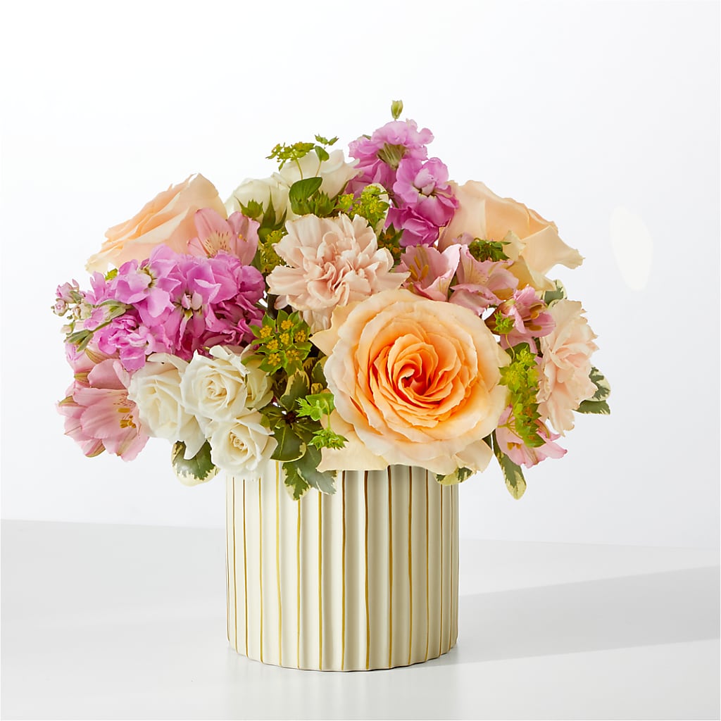 Paradise Bouquet with Ivory Vase – Open Blooms Chantilly, Chantilly VA