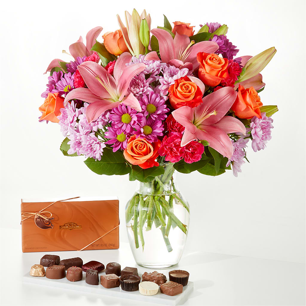One and Only Bouquet and Chocolate Bundle – Open Blooms Chantilly, Chantilly VA