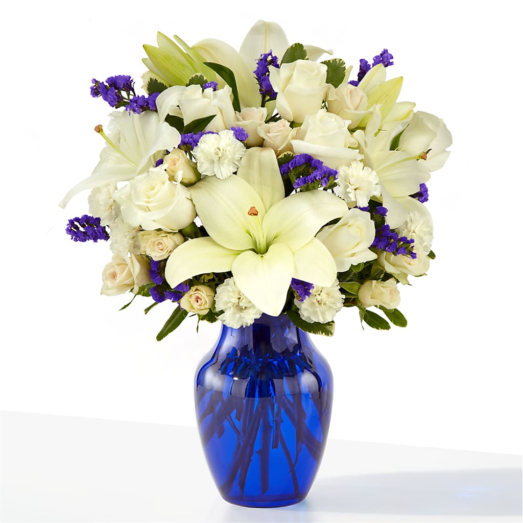 Sapphire Rush Bouquet – Open Blooms Chantilly, Chantilly VA