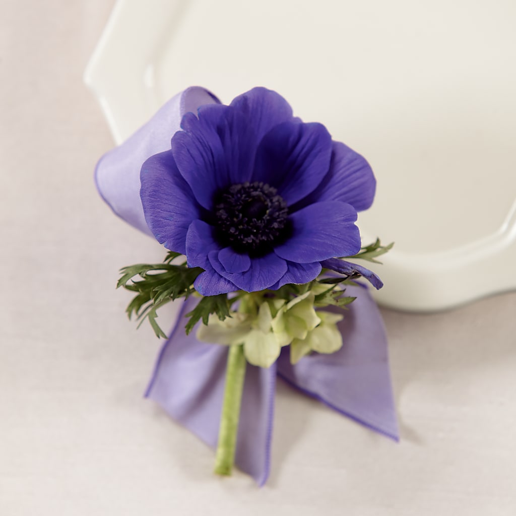 Purple Passion Boutonniere – Open Blooms Chantilly, Chantilly VA