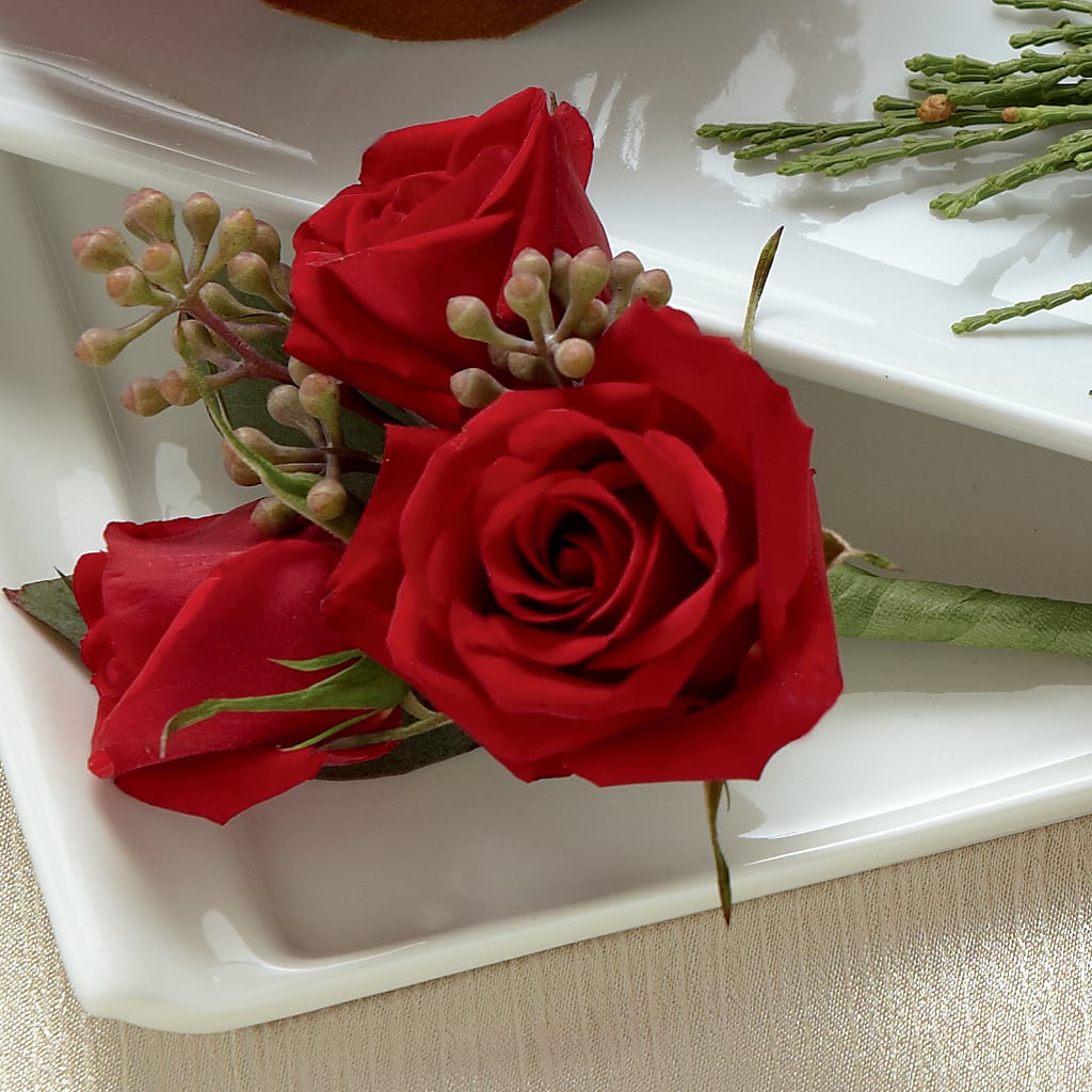 Red Spray Rose Boutonniere – Open Blooms Chantilly, Chantilly VA