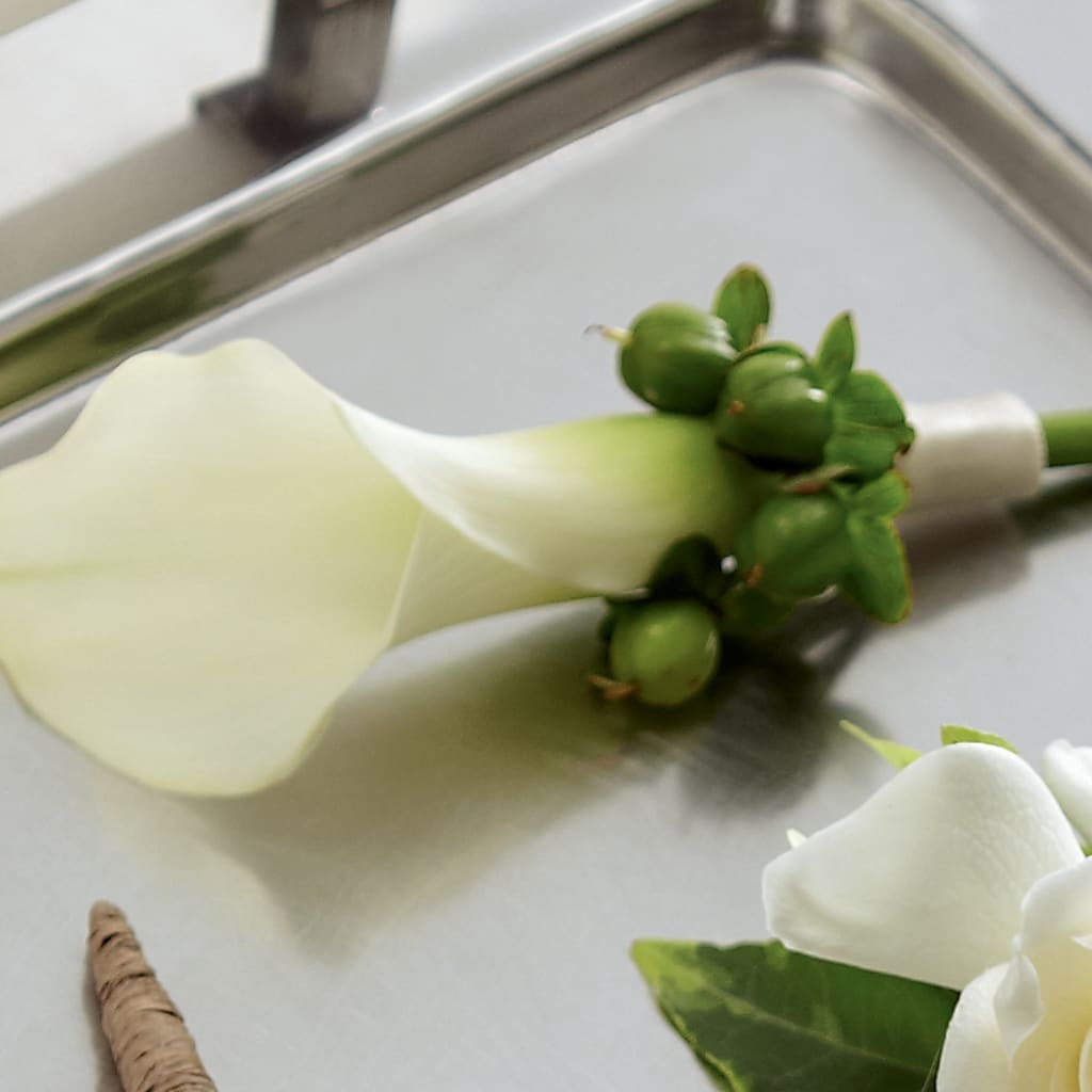 White Calla Boutonniere – Open Blooms Chantilly, Chantilly VA