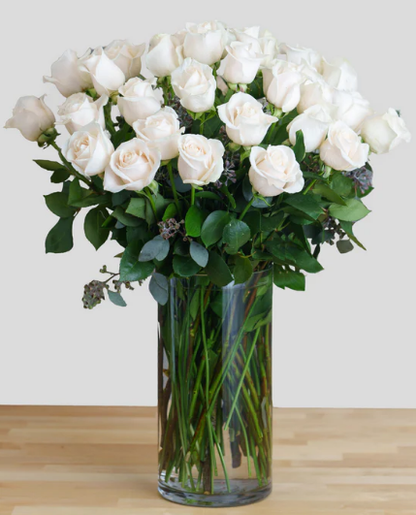 MAGNIFICENT (36 WHTE ROSES) –  Open Blooms Chantilly, Chantilly VA