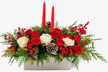 CHIC SNOWDRIFT CENTERPIECE –  Open Blooms Chantilly, Chantilly VA