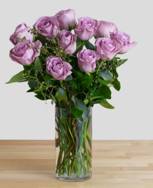 12 Lavender Roses