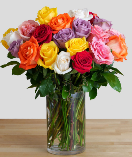 24 Assorted Roses