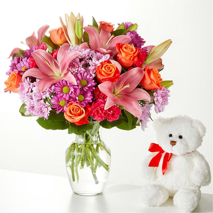 One and Only Bouquet and Bear Bundle –  Open Blooms Chantilly, Chantilly VA