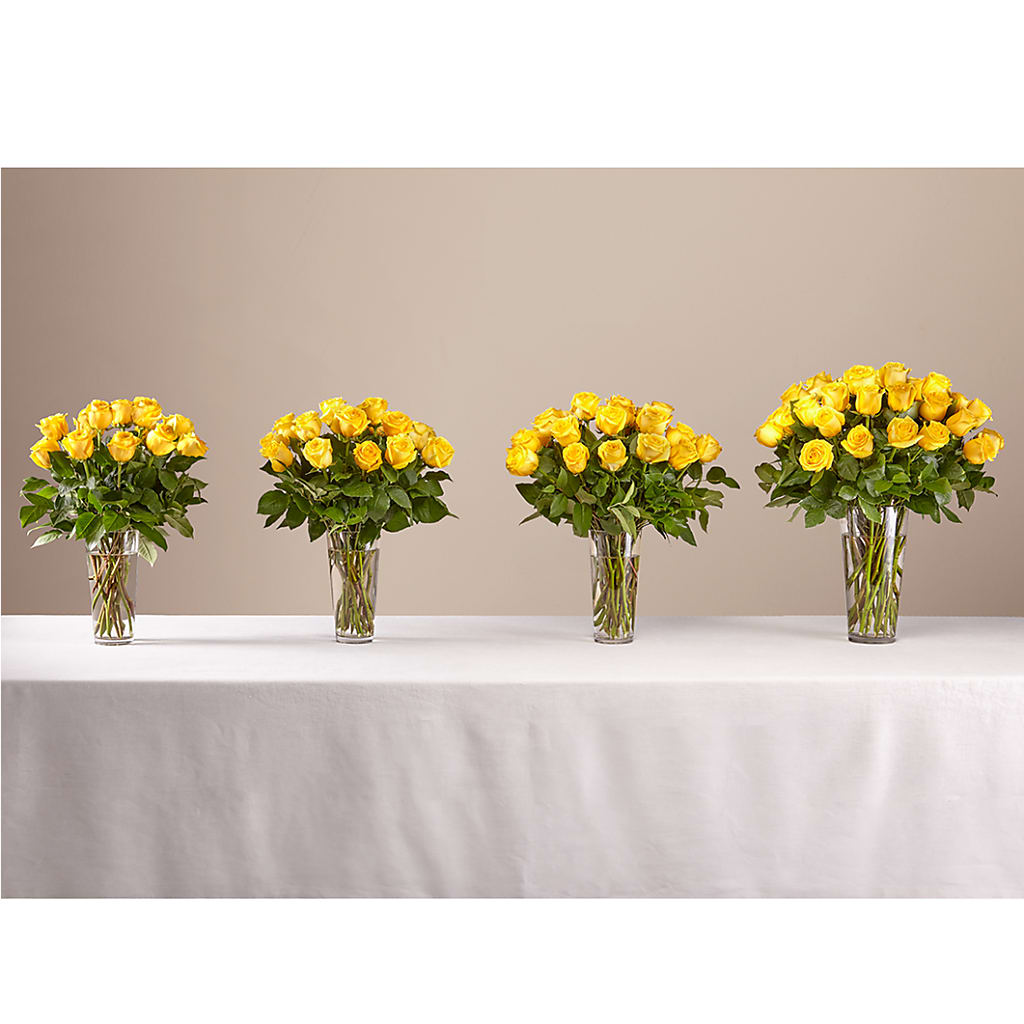Long Stem Yellow Rose Bouquet –  Open Blooms Chantilly, Chantilly VA
