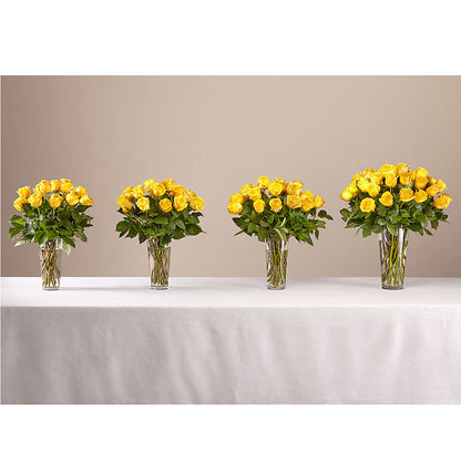 Long Stem Yellow Rose Bouquet –  Open Blooms Chantilly, Chantilly VA
