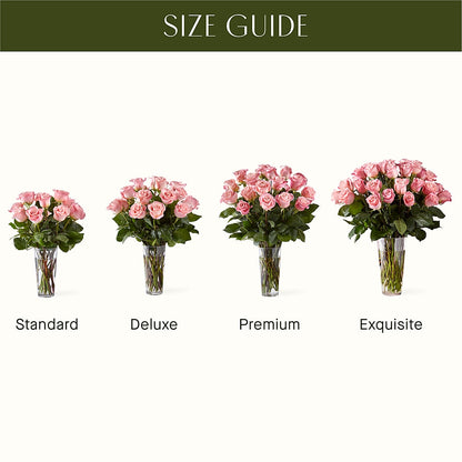 Long Stem Pink Rose Bouquet –  Open Blooms Chantilly, Chantilly VA