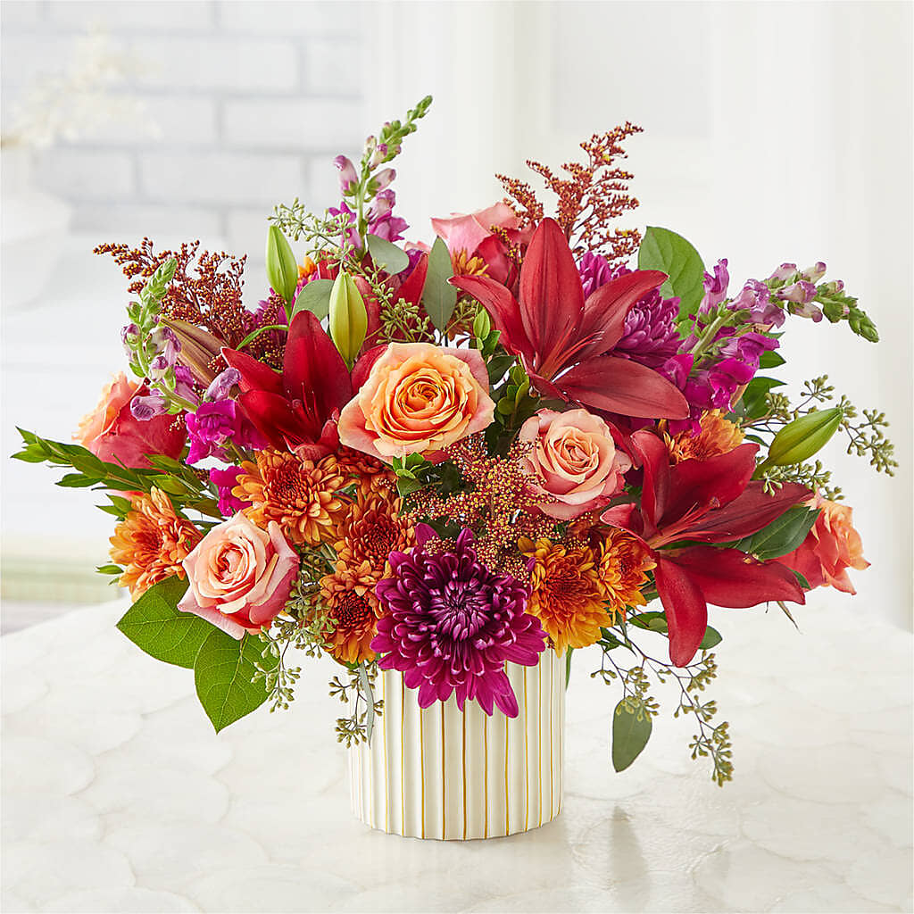 Burgundy Landscape Bouquet –  Open Blooms Chantilly, Chantilly VA